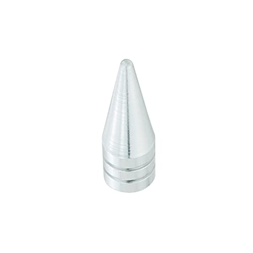 Lunsom Aluminum Valve Stem Caps, Spike Air Cap Tyre Dust Cover Car Rim Stems Vehicle Accessories Fit Most Trucks Motorcycles Bikes (4PCS Silver) - Thumbnail 3