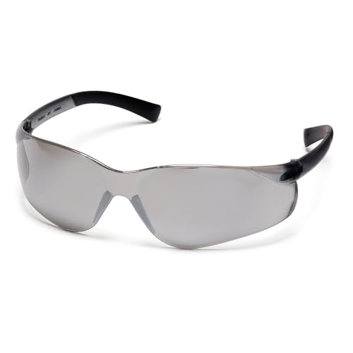 Pyramex S2570S Ztek Safety Glasses Silver Mirror Lens Silver Mirror Frame ANSI Z87+