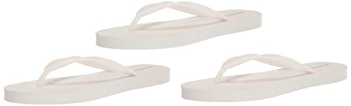 Amazon Essentials Tongs Femme, Lot de 3, Blanc Vif, 42 EU