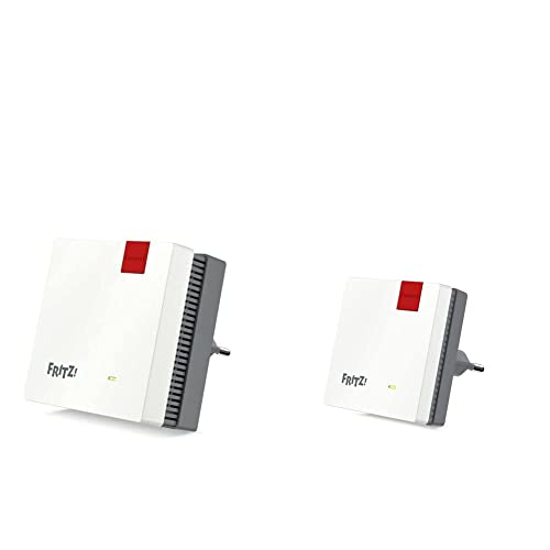 AVM Fritz!Repeater 1200 AX (Wi-Fi 6 Repeater mit Zwei Funkeinheiten: 5 GHz-Band, 2,4 GHz-Band, Weiß & Fritz!WLAN Mesh Repeater 600 (WLAN N bis zu 600 MBit/s (2,4 GHz), deutschsprachige Version)