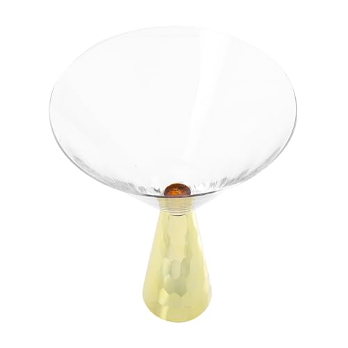 TOPPERFUN Vaso de Cóctel Decorativo de Dorado con Base Estable Copa de para Bar para Fiestas y Uso Diario