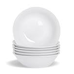 Argon Tableware 12x White Cereal Bowls 18cm (7") - Classic Breakfast, Soup, Ramen & Dessert Bowls - Durable Everyday Crockery for Home & Restaurants - Microwave & Dishwasher Safe