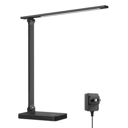 Lepro LED Desk Lamp for Home Office, 9.5W 750LM Metal Touch Control Desk Light, 5 Color Modes 5 Brightness Level, Eye Caring Task Lamp For Reading, Sewing, Crafts, School Supplies, Puzzle Li