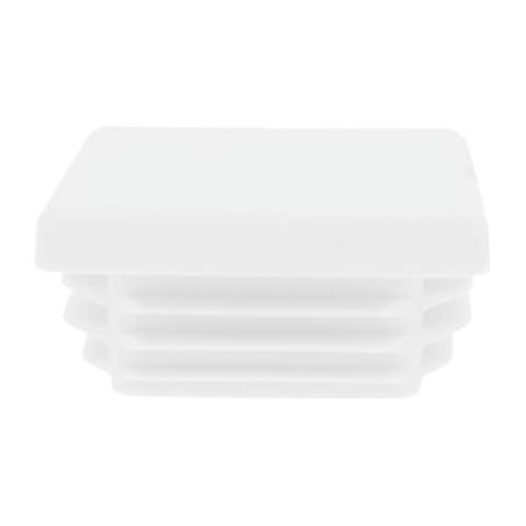 10 Pack Square Tube Inserts 65mm x 65mm, White, Box Section Caps, Tube End Caps, Square Inserts, Chair Feet Cover