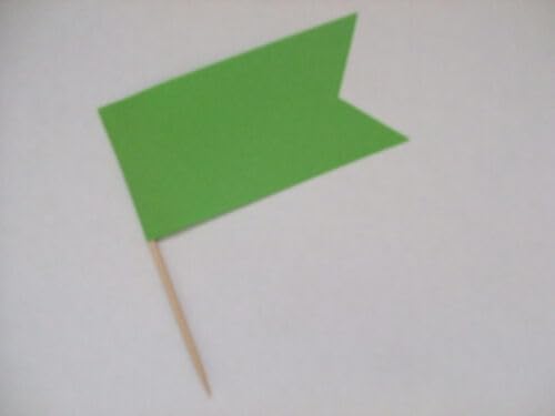 EliteKoopers 15Pcs Bright Green Sandwich Food Flags Party Buffet Wedding Picks Display Catering For Cheese Label, Baby Shower Names, Fruit Salad Cocktail Sticks