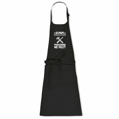Tablier cuisine homme antitache en coton bio : fini les vêtements sales, cadeau de France