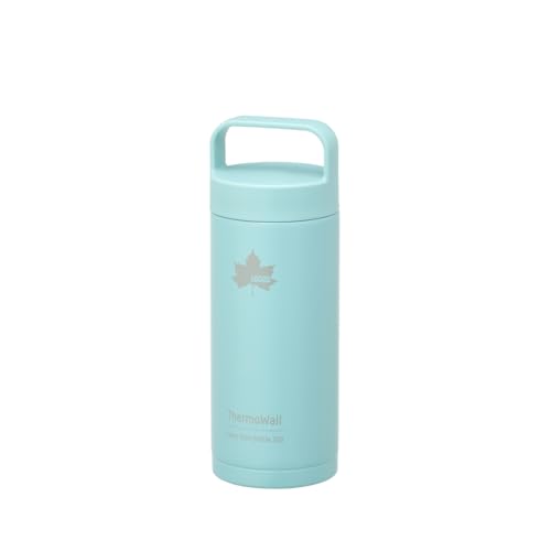 ロゴス（LOGOS） ThermoWall 真空断熱 キャリーボトル（Type610）200ml アッシュブルー 81286103 保冷専用 キャンプ マグボトル 超薄型 スリム設計 軽量 保冷 直飲