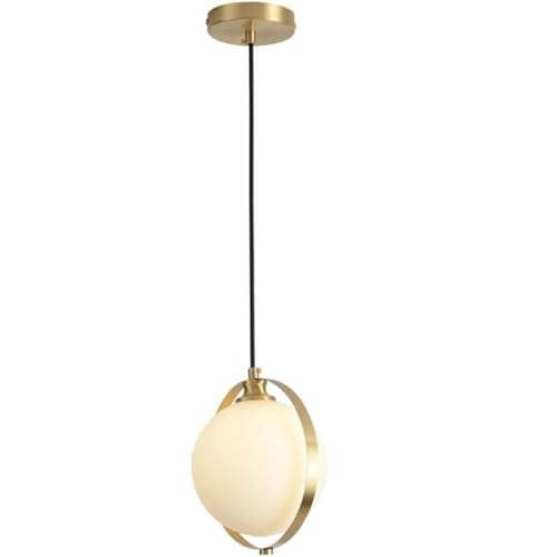 Suspension en verre pour chambre et salon moderne avec structure en laiton