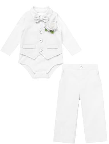 IDOPIP Baby Boy Gentleman Outfit for Special Occasions
