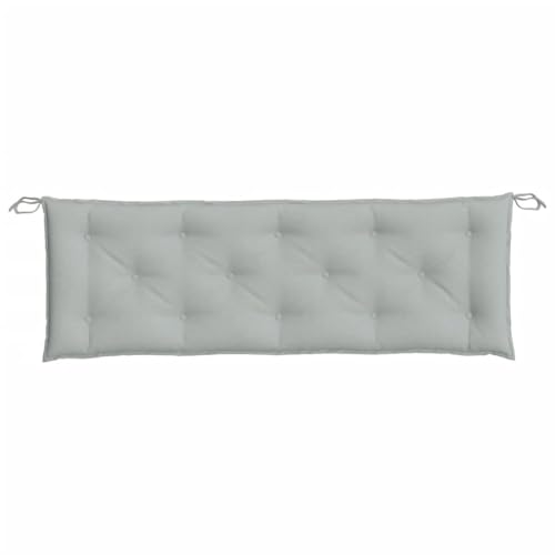 Coussin de banc de jardin 150 cm gris clair matelassé pour assise extérieure