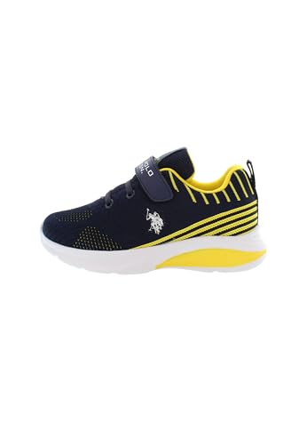 U.S. Polo Assn. - Sneakers WALLY003K/5TY2 en Punto, Azul Oscuro-Amarillo (30)