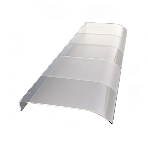 Toldo para puerta y ventana, toldos para puertas exteriores para lluvia y nieve, Cubierta de policarbonato para patio, toldo para puerta principal, porche, patio(Half clear,50x120cm/19.6x47.2in)