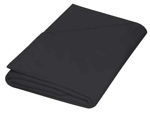 ZPECC Full Flat Sheet Only 1 Pack Durable Black Top Bed Sheets Hypoallergenic Soft Brushed Microfiber Color-Coded Label 81x96