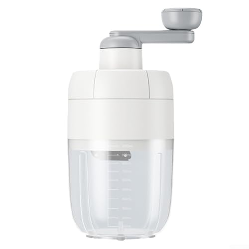 Niceminiwall Máquina trituradora de hielo manual con cuchillas de acero inoxidable, capacidad de 1000 ml, máquina de hielo afeitado para conos de nieve, batidos y bebidas de verano, portátil para