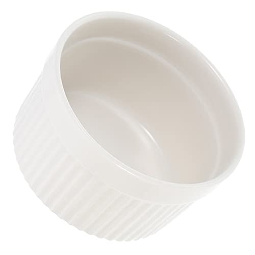 SOLUSTRE Baking Bowl Ceramic Ramekins for Pudding and Dessert Microwave Oven Freezer Safe Bakeware Smooth Surface Easy to Clean for Home and Restaurant