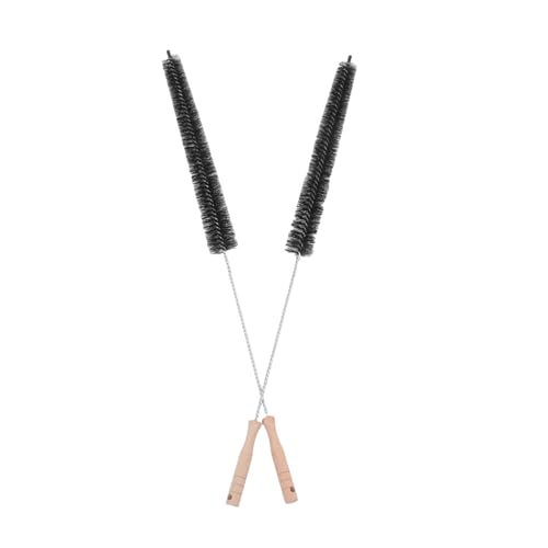 GALPADA 2pcs Wooden Handle Cleaning Brush Multifunctional Dryer Brush for Washing Machines Replacement Shower Scrubber