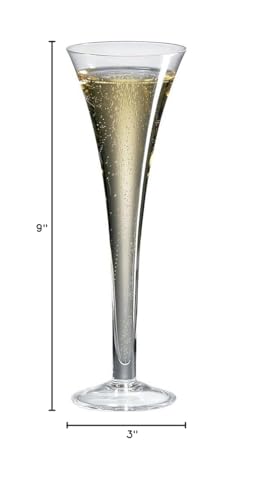 Ravenscroft Crystal Flute Hollow Stem Glass, Set of 4