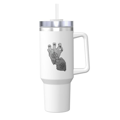 鋼の錬金術師 水筒 自動車用保温カップ 保温保冷 大容量 魔法瓶 1100ml ウォーターカップ 車用ポット マグカップ 車用ステンレス 真空断熱 直飲み