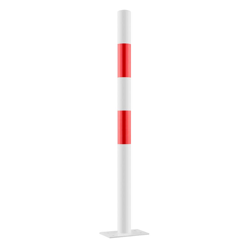 ROBUSTO BIGPACK 2x Rammschutzpfosten L, r/w, aufdübeln, Stahl, Ø 6 cm, 140 cm, Art.-Nr. 609531 | Poller | Anfahrschutzpfosten | Rammschutzpoller