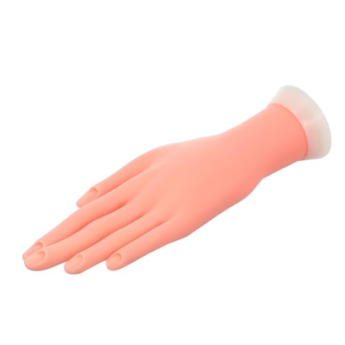 EPIGEIST Fausse Main En Silicone Souple Pour Nail Art, Modèle D'entraînement Main Gauche, Solide Et Pratique Pour Formation Manucure En Salon Domicile
