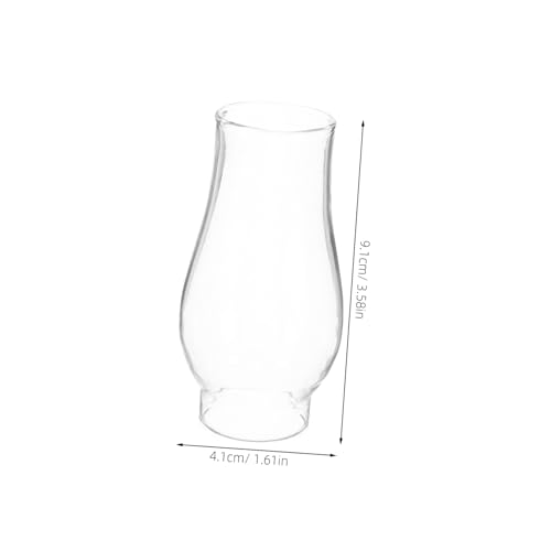ABOOFAN Vintage Hurricane Lamp Globe Clear Glass Shade for Kerosene Lamp Windproof Design Easy Installation Retro Style Φ Replacement Parts