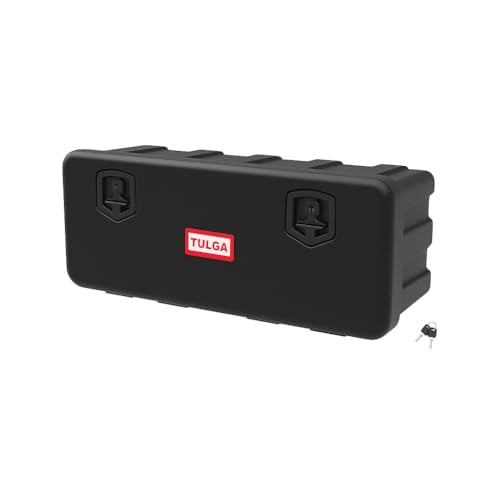 Tulga Fifth Wheel Large Toolbox for Hotshot Truck Beds Flatbeds Trailers 44 Inc Length Heavy Duty Weather Resistant Polymer Light Weight