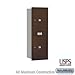 Salsbury Industries 3709S-2PSRP 9 Door High Unit 34 in. 4C Horizontal Mailbox with Rear Loading Private Single Column Stand Alone Parcel Locker 1 PL4 & 1 PL5, Sandstone