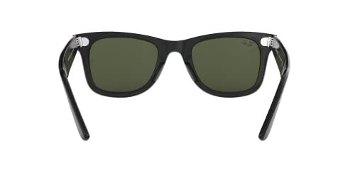 Ray-Ban RB2140 Original Wayfarer Sunglasses, Black Crystal Green Frame, 54mm Lens, RB2140-901-544