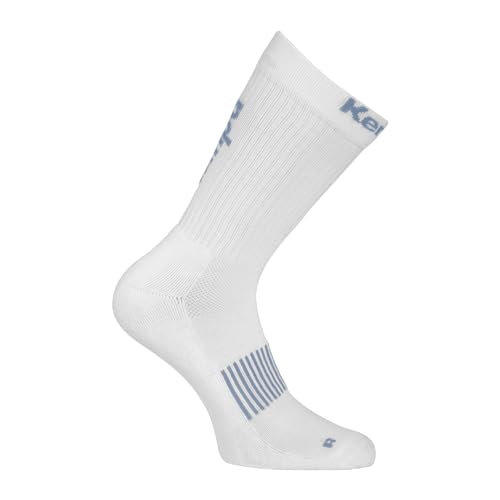 Kempa Unisex Logo Classic Sport-Socken, Weiß/aqua, 46-50 EU