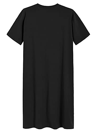 Latuza Men's Cotton Nightshirt Short Sleeves Sleep Shirt Nightgown2