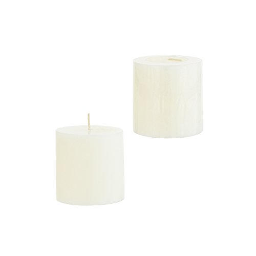 1 X Hanna's 3x3 Pillar Candle (Ivory Unscented) - 3x3-Unscented