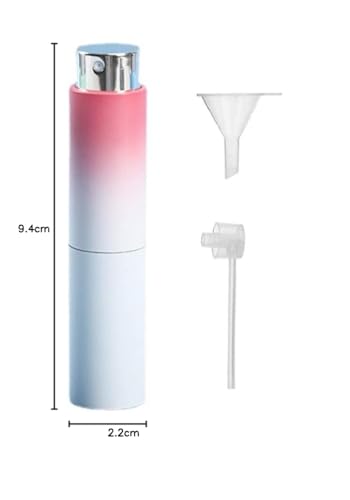 Sichumaria® 8 ml Gradient Pink Mini Travel Perfume Refillable Bottle Spray Empty Atomizer with Perfume Extractor Pump,Funnel - Image 8 thumbnail