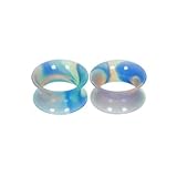 Aotiwe 2 piercings para la oreja, lóbulo de la oreja, piercing para hombre, multicolor, de silicona, 6mm, Silicona, Sin gemas