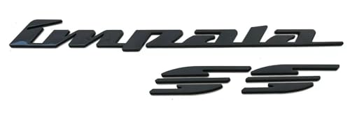 Image of Rear Quarter Panel Emblem Badge Replacement for 1994 1995 1996 Impala Ss 2Pcs (Gloss Black)