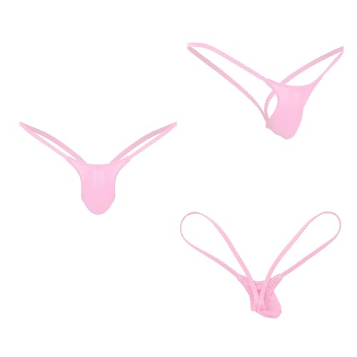 Men's Backless G-string V Back Sissies Tiny Thong Sexy Low Rise Thong 3 Pack2