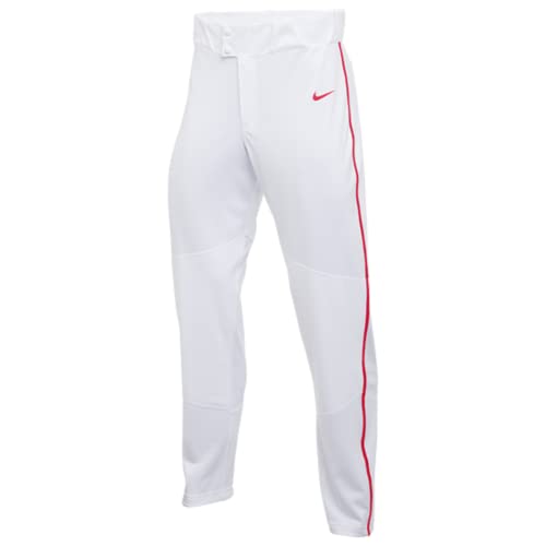 Nike Mens Team Vapor Select Piped Pants, White/Scarlet, Large