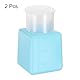 QUARKZMAN 2pcs Lösungsmittel-Alkohol-Spender 150ml(5.1oz) Drucktyp ESD-Sicherer Anti-Spritz-Flüssigkeitsspender-Pumpe mit Versiegelungskunststoffdeckel für Alkohol, Nagellack, Blau.