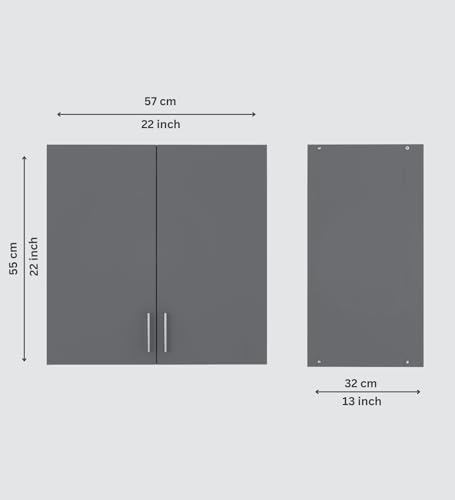 Image of SPECIALITY PANELS 2 Door Modular Wall Mounted Kitchen Cabinet with Adjustable Shelf in Space Saving Storage Unit Durable Engineered Wood Cupboard for Kitchen Living Room Organizer | DIY Assembly