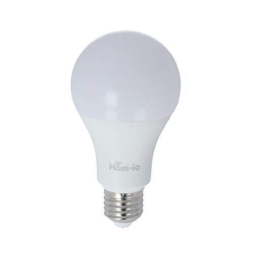 Hom-io | Lampadina Smart LED e27, WiFi-RGBW, 1055 lumen, Luce Dimmerabile, Multicolore RGB e Bianco 2700 K, Compatibile con Alexa e Google Home