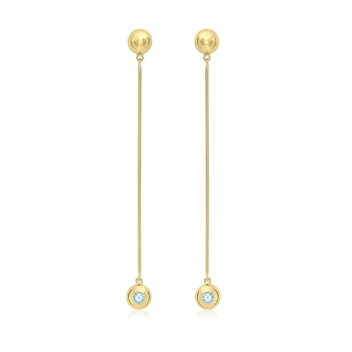 Boucles d'oreilles donut topaze bleue et or jaune pour illuminer vos tenues