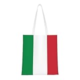 YXLymxDAMAI Bolsa de tela rosa natural para mujer, reutilizable, perfecta para compras y uso diario, Italian Flag, Talla única