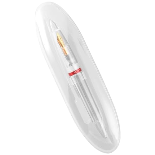 GMBYLBY Acrylic Fountain Pen Pen Large Capacity Remove To Refill Gift Pen For Students Kids, Red-0.5mm