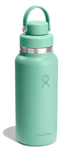 Image of Hydro Flask Water Bottle - Insulated Stainless Steel - Wide Mouth Flex Chug Lid, Non Spill, Leakproof in 32 Oz Mermaid Green