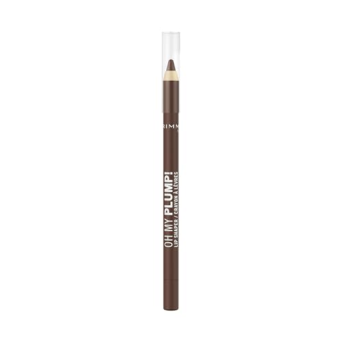 Rimmel London Oh My Plump! Lip Shaper, Matita Labbra ricca di Peptidi, Ultra cremosa, No transfer, 1,2g, 110 Rich Cacao
