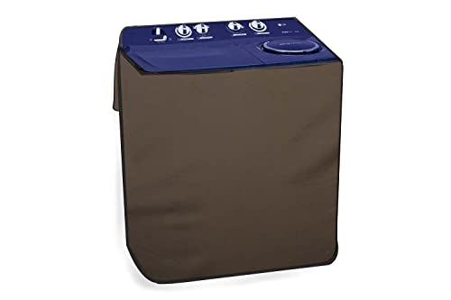 Image of The Furnishing Tree Polyester Waterproof Semi Automatic Washing Machine Cover Compatible for LG 9 Kg, 9.5 Kg & 10 Kg, DxWxH In Cms: ( 53.3x89x99 ), Beige