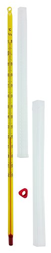 GSC International 6303 Gsc Yellow Thermometer, Partial Immersion with -20 to +110 Degree C Temperature Range, Alcohol-Filled