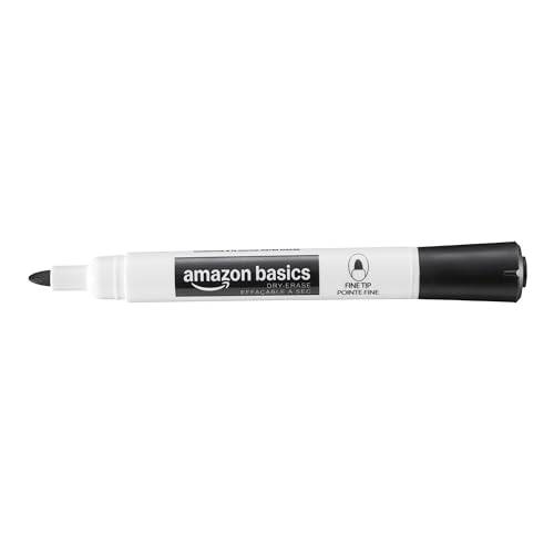 Amazon Basics Low-Odor Dry Erase Whiteboard Markers, Chisel Tip, Quick-Dry, Black, 36-Pack view 3