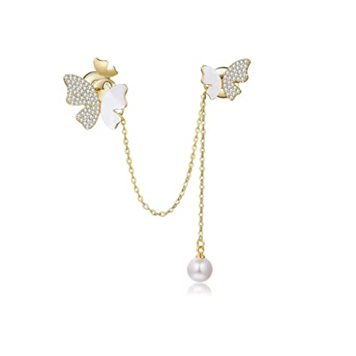 Broche collier papillon anti-éblouissement pour décolleté et costume chic
