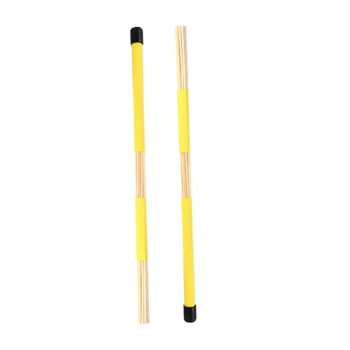 HEMOTON 1 par de baquetas de pincel de madera para batería Jazz y folk miniatura 1