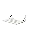 AREAJD Black White Small Mini Projector Shelf for Wall, Cable Box/Router Shelf,Floating Projector Mount, Holder Stand Accessories